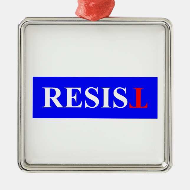 Ornamento De Metal Resistir (Frente)