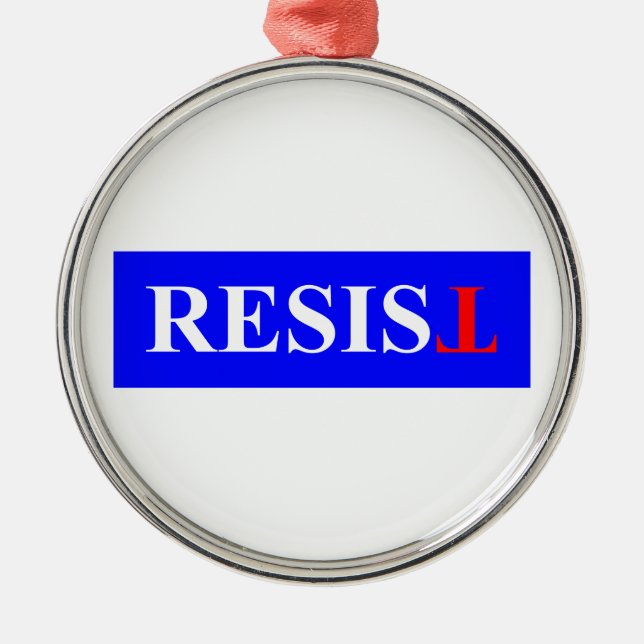 Ornamento De Metal Resistir (Frente)