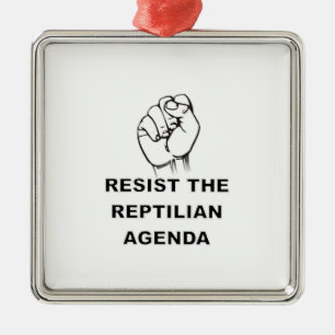 Ornamento De Metal Resistir À Agenda Reptiliana