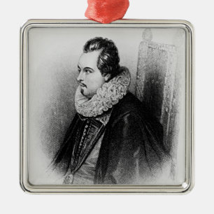 Ornamento De Metal Retrato conde de Charles Blount do 8o de