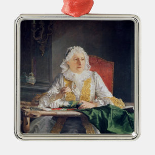 Ornamento De Metal Retrato da senhora Antoine Crozat, 1741