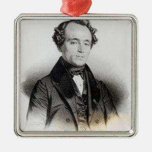 Ornamento De Metal Retrato de Alexandre Dumas Fils