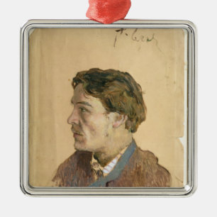Ornamento De Metal Retrato de Anton Chekhov