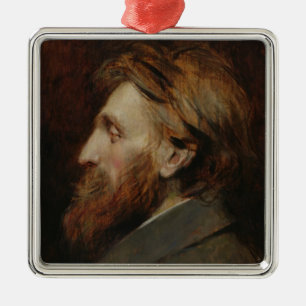 Ornamento De Metal Retrato de Auguste Rodin 1881