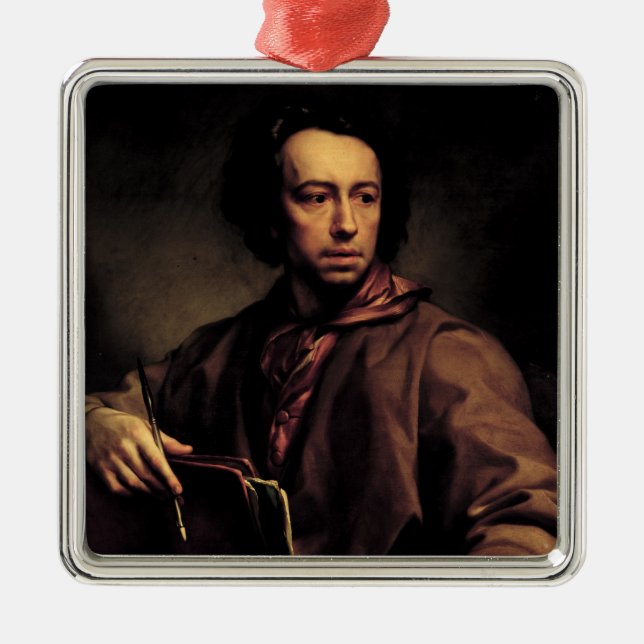 Ornamento De Metal Retrato de auto, 1773 (óleo no painel) (Frente)