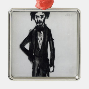 Ornamento De Metal Retrato de auto, 1849