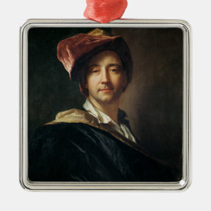 Ornamento De Metal Retrato de auto em um turbante, 1700
