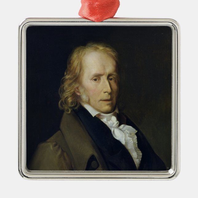 Ornamento De Metal Retrato de Benjamin Constant de Rebecque (Frente)