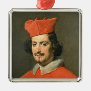 Ornamento De Metal Retrato de Camillo cardinal Astali Pamphili