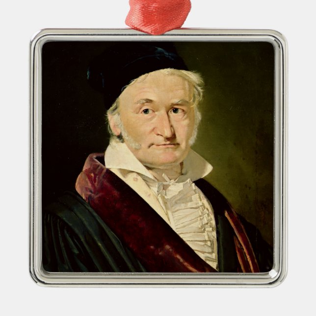 Ornamento De Metal Retrato de Carl Friedrich Gauss, 1840 (Frente)