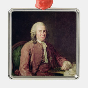 Ornamento De Metal Retrato de Carl von Linnaeus