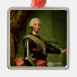 Ornamento De Metal Retrato de Charles III c.1761