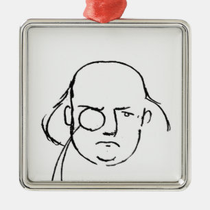 Ornamento De Metal Retrato de Charles Leconte de Lisle