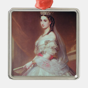 Ornamento De Metal Retrato de Charlotte de Saxe-Cobourg-Gotha