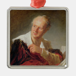Ornamento De Metal Retrato de Denis Diderot c.1769