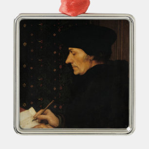 Ornamento De Metal Retrato de Desiderius Erasmus