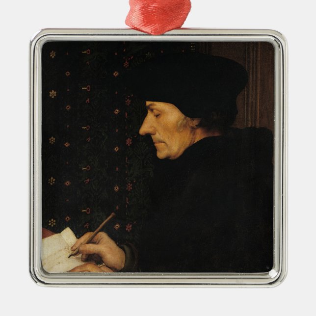 Ornamento De Metal Retrato de Desiderius Erasmus (Frente)