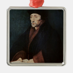 Ornamento De Metal Retrato de Desiderius Erasmus de Rotterdam