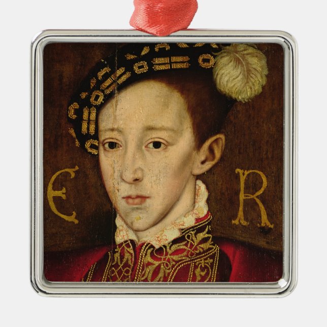 Ornamento De Metal Retrato de Edward VI (Frente)