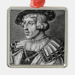 Ornamento De Metal Retrato de Ferdinand mim de Habsburgo, 1531