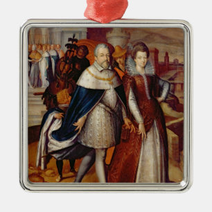 Ornamento De Metal Retrato de Ferdinand mim e sua sobrinha