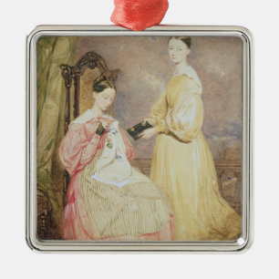 Ornamento De Metal Retrato de Florence Nightingale e dela