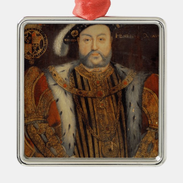 Ornamento De Metal Retrato de Henry VIII (Frente)