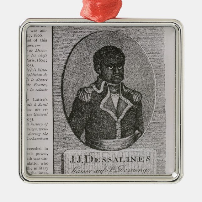 Ornamento De Metal Retrato de Jean-Jacques Dessalines (Frente)