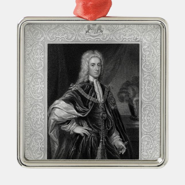 Ornamento De Metal Retrato de John Campbell (Frente)