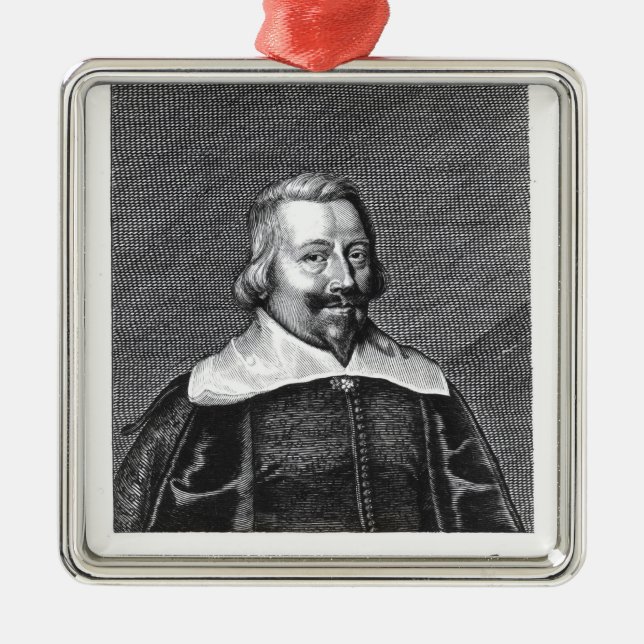 Ornamento De Metal Retrato de John Pym gravado por George (Frente)