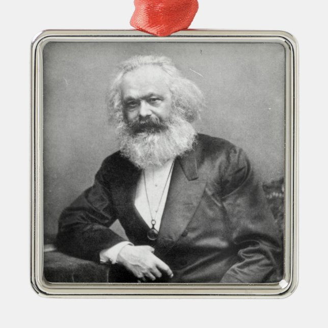 Ornamento De Metal Retrato de Karl Marx (Frente)