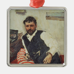 Ornamento De Metal Retrato de Konstantin Korovin, 1891
