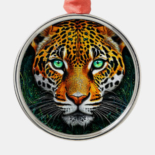 Ornamento De Metal Retrato de leopardo