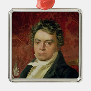 Ornamento De Metal Retrato de Ludwig van Beethoven