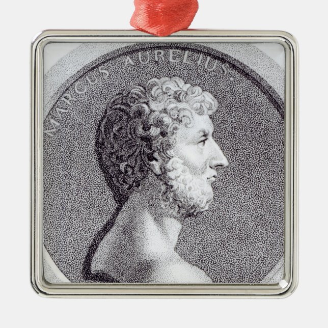 Ornamento De Metal Retrato de Marcus Aurelius (Frente)