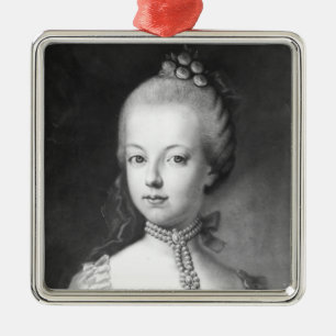 Ornamento De Metal Retrato de Marie-Antoinette de Habsburgo