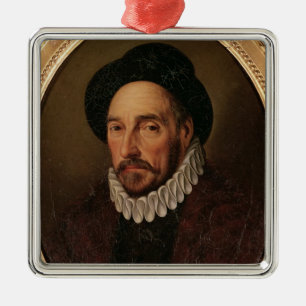 Ornamento De Metal Retrato de Michel Eyquem de Montaigne