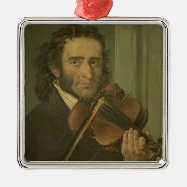 Ornamento De Metal Retrato de Niccolo Paganini (Frente)