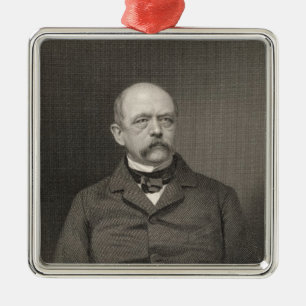 Ornamento De Metal Retrato de Otto von Bismarck