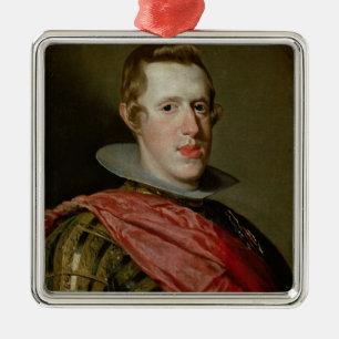 Ornamento De Metal Retrato de Philip IV na armadura, 1628