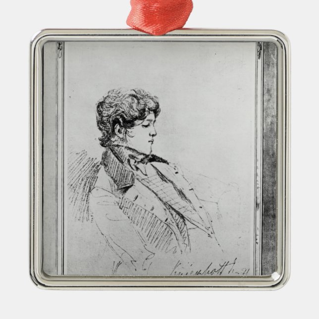 Ornamento De Metal Retrato de Prince Otto Von Bismarck, 1834 (Frente)