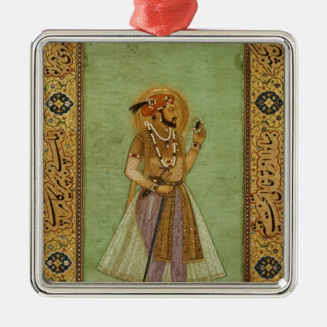 Ornamento De Metal Retrato de Shah Jahan, 1631, Mughal (Frente)