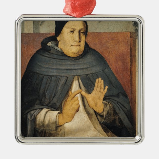 Ornamento De Metal Retrato de St Thomas Aquinas c.1475 (Frente)