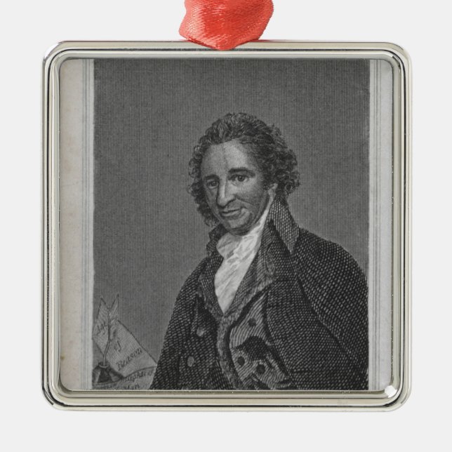 Ornamento De Metal Retrato de Thomas Paine do volume mim (Frente)