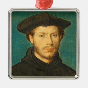 Ornamento De Metal Retrato de um homem, C. 1536 - 40 (óleo na noz)