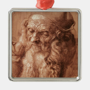 Ornamento De Metal Retrato de um homem, envelhecido ninety-three,