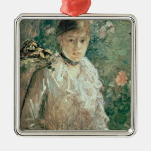 Ornamento De Metal Retrato de uma jovem senhora
