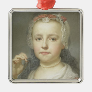 Ornamento De Metal Retrato de uma rapariga