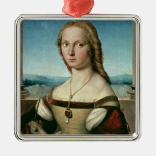 Ornamento De Metal Retrato de uma senhora com um unicórnio, c.1505-6