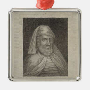 Ornamento De Metal Retrato de William Caxton e de sua impressora